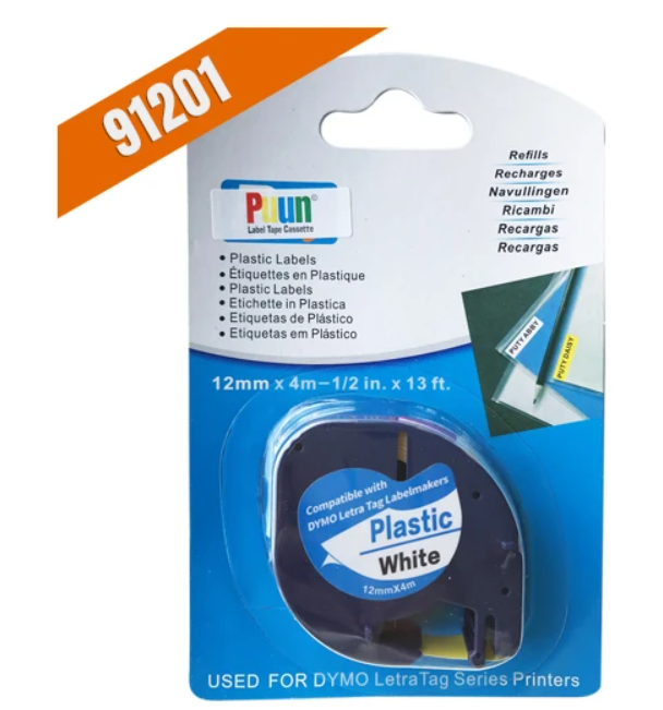 ETİKET DYMO PLASTİK 12 MM*4 M